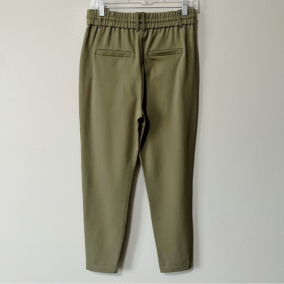 Halara Flex Midrise Drawstring Side Pocket Ankle Length Work Tapered Pant Green - Picture 11 of 15